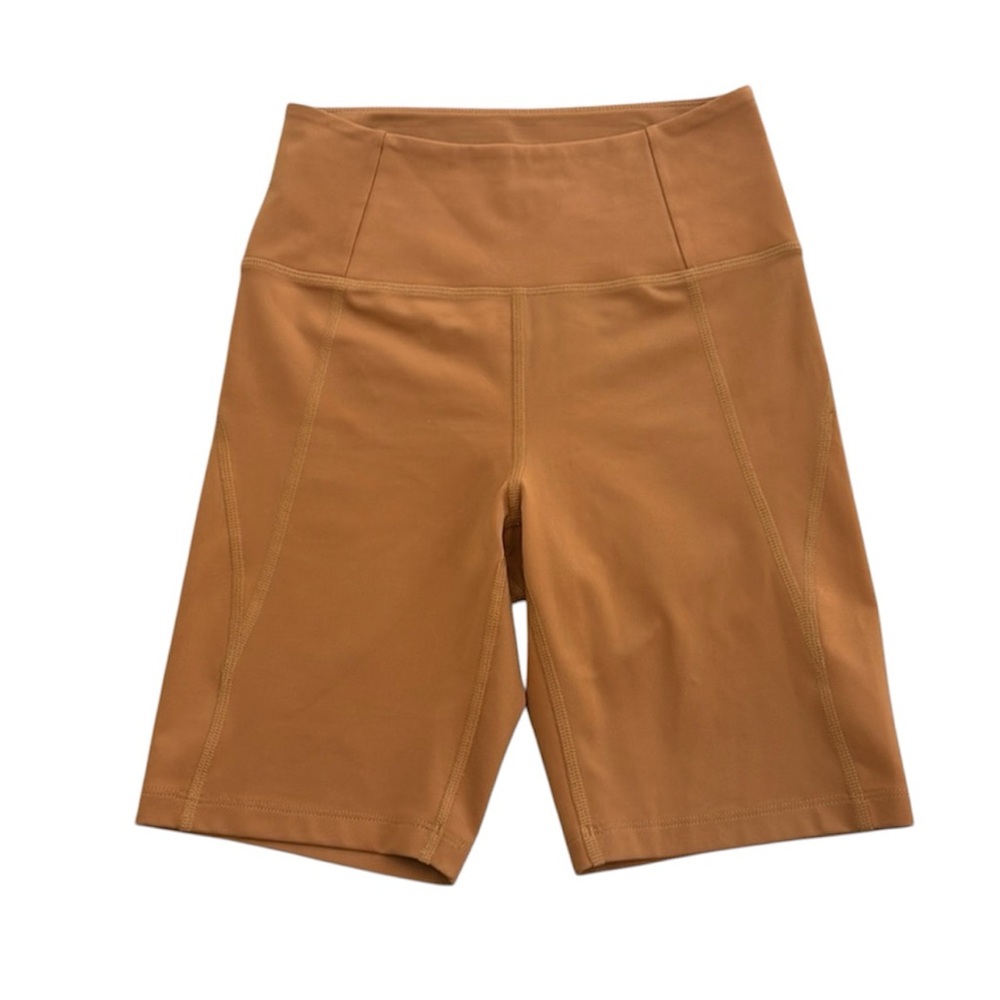 Girlfriend Collective Caramel Color Biker Athletic Shorts Size Small